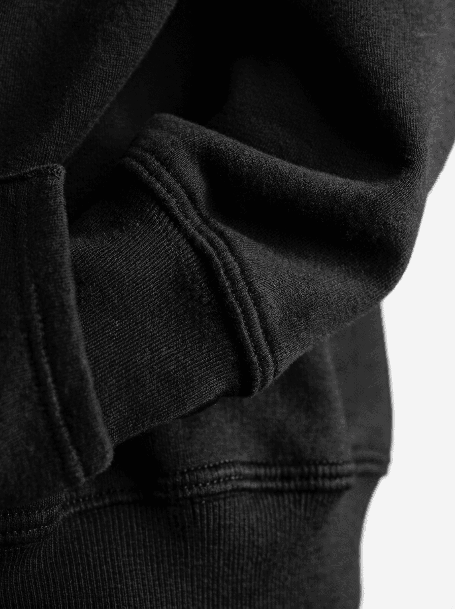 Garment cuff and stitching detail